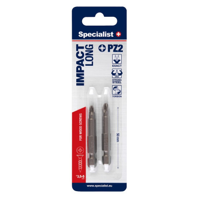 Screwdriver bits SPECIALIST PZ2 50mm 2pc