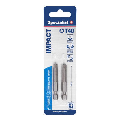 Specialist+ Torx Grip T40 50mm 2 pcs