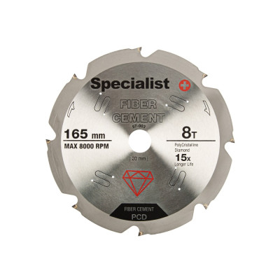 Fiber cement blade specialist 165mm 8T