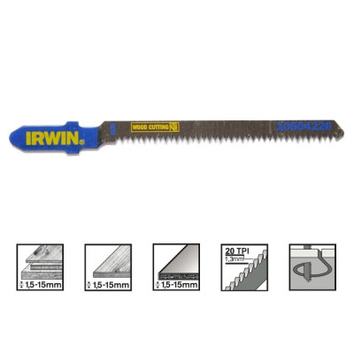 IRWIN Jig saw blades, 5PK T101AO