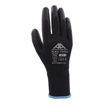 Black Polyurethane Gloves XL 12pcs.