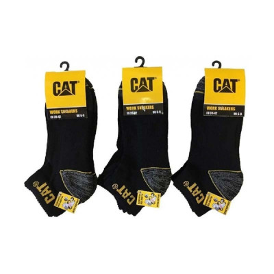 Men´s sneaker socks CAT black 43/46 3 pr