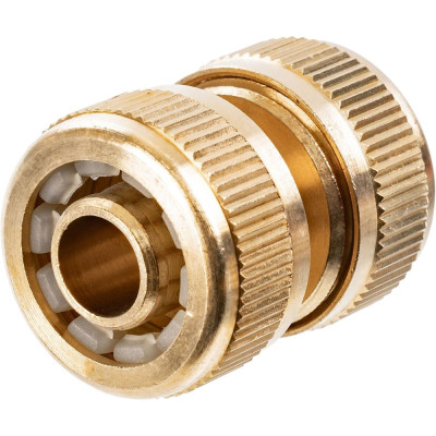 Brass 1/2'' hose coupler.