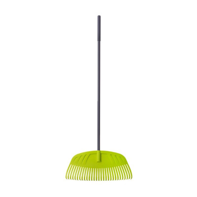 Plastic leaf rake, 29T, steel handle 1630mm