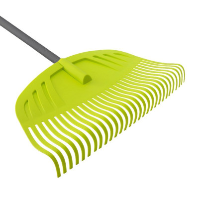 Plastic leaf rake, 29T, steel handle 1630mm