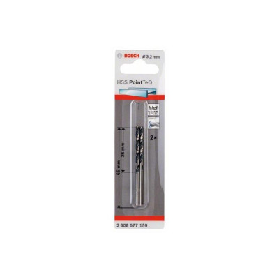 Metalo grąžtas Bosch Pointteq, 3,2x65 mm, 2 vnt