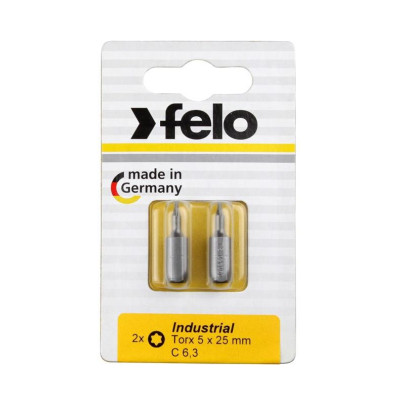 Atsuktuvų antgaliai Felo Torx 5, 25 mm, 2 vnt