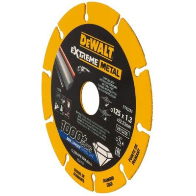 Deimantinis pjovimo diskas DeWalt 125 x 22,23 x 1,3 mm