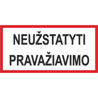 Lipdukas neužstatyti pravažiavimo 170x100mm