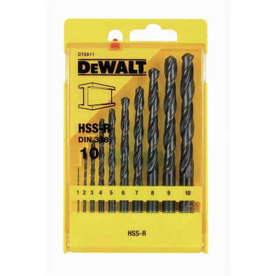 Grąžtų komplektas metalui DeWalt DT5911-QZ 1-10 mm, 10 vnt